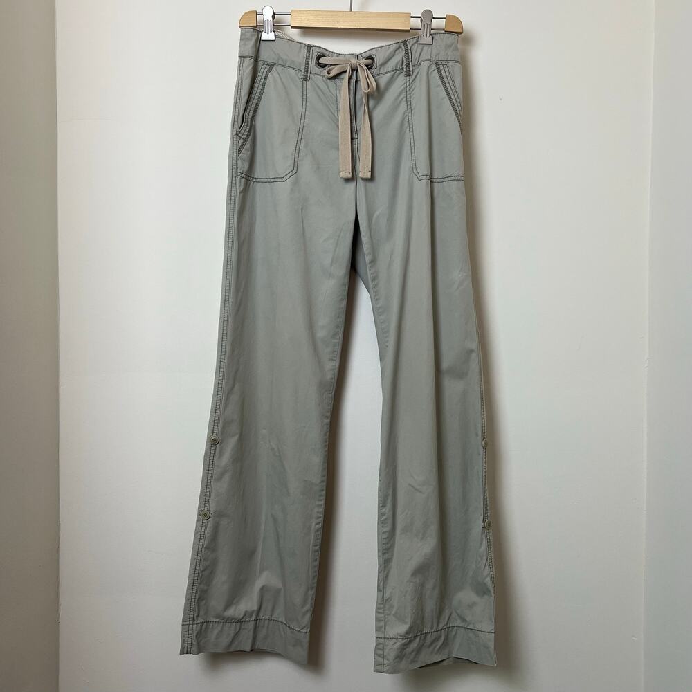 IZOD Lightweight Drawstring Cargo Roll-Up Pants Soft Olive Green 4